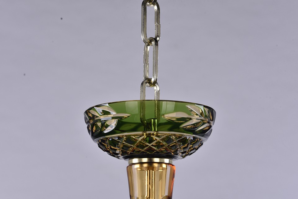 Подвесная люстра Bohemia Ivele Crystal Ivele Crystal 1 1308/12+6/360/2d G Am/Amber-Green/H-1J