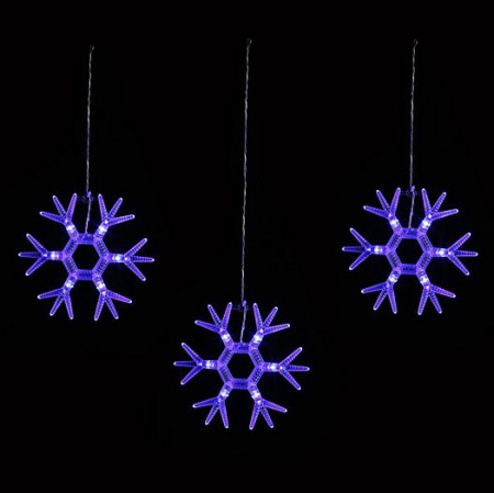 Гирлянда Супернить Uniel  ULD-E1503-036/DTA BLUE IP20 SNOWFLAKES-1